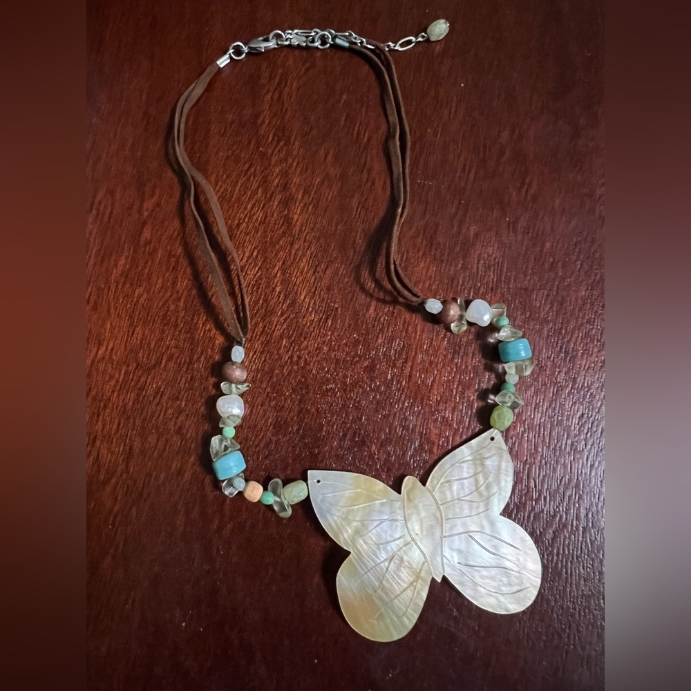 American Eagle Butterfly Shell Necklace